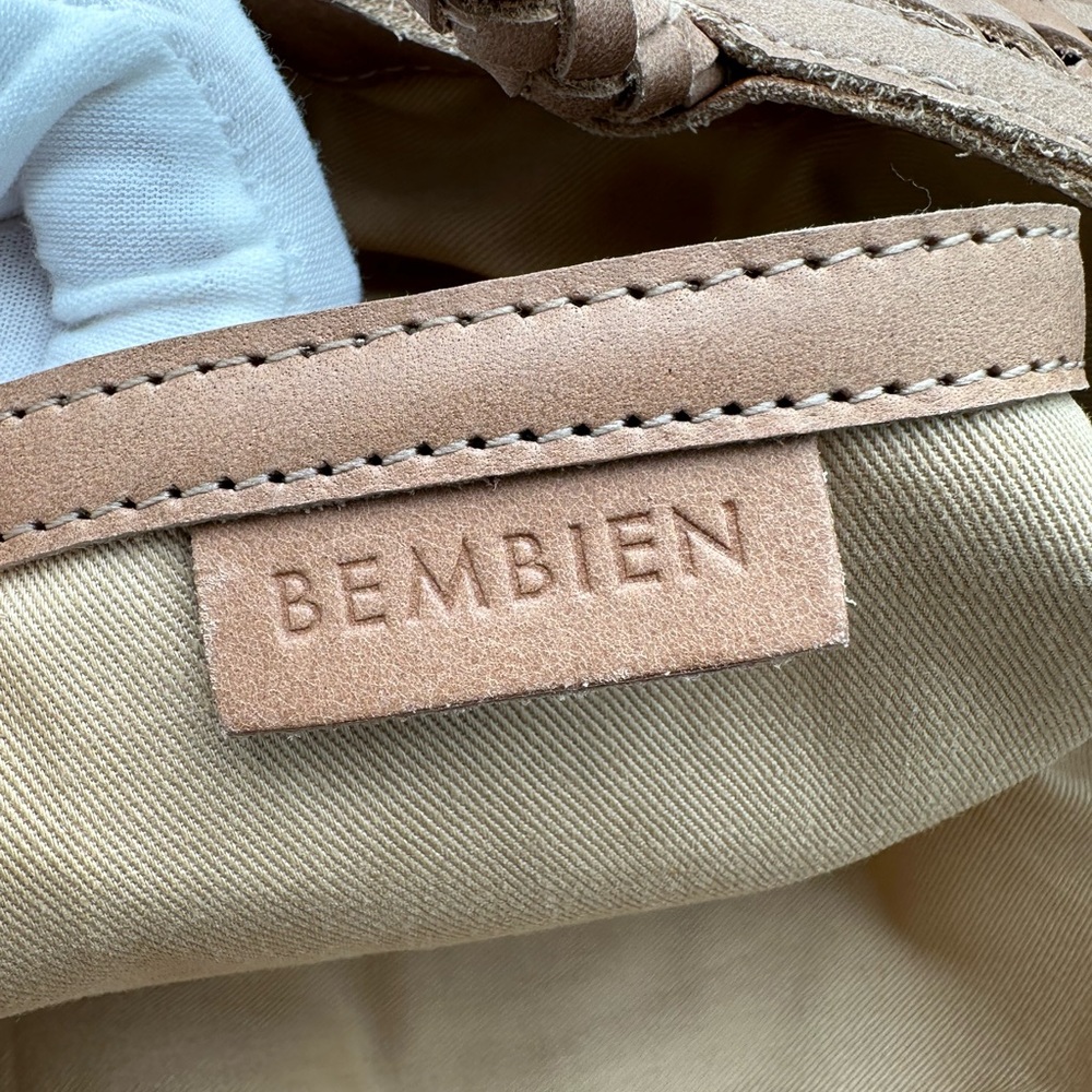 Woven Tote Shoulder Bag in Natural Tan - Picture 11 of 11